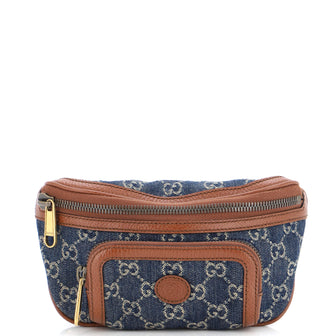 Gucci Interlocking G Patch Belt Bag GG Denim