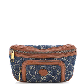 Gucci Interlocking G Patch Belt Bag GG Denim