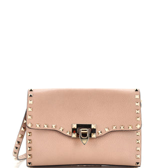 Valentino Garavani Rockstud Flip Lock Flap Bag Leather Small