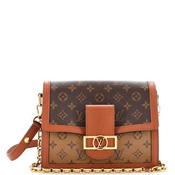 Louis Vuitton Dauphine Shoulder Bag Reverse Monogram Canvas MM