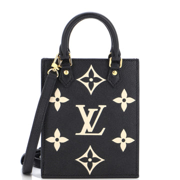 Louis Vuitton Petit Sac Plat Bag Bicolor Monogram Empreinte Giant