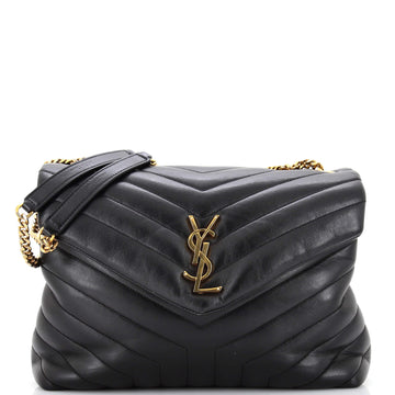 Saint Laurent Loulou Shoulder Bag Matelasse Chevron Leather Medium