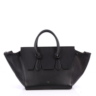 Celine Tie Knot Tote Smooth Leather Small Black 2301201