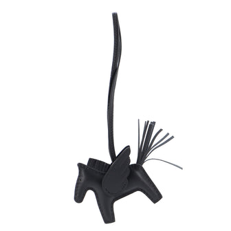 Hermes So Black Pegase Rodeo Bag Charm Leather PM