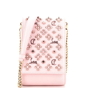 Christian Louboutin Paloma Phone Crossbody Pouch Spiked Leather