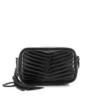 Saint Laurent Lou Camera Bag Matelasse Chevron Patent Mini
