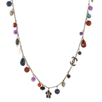 Chanel Nature Lucky Charms CC Station Long Necklace Metal with Enamel, Crystals, Beads and Faux Pearls