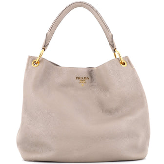 Prada Rolled Hobo Vitello Daino Large