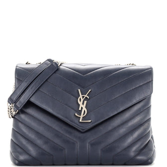 Saint Laurent Loulou Shoulder Bag Matelasse Chevron Leather Medium