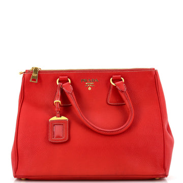 Prada Double Zip Tote Vitello Daino Medium