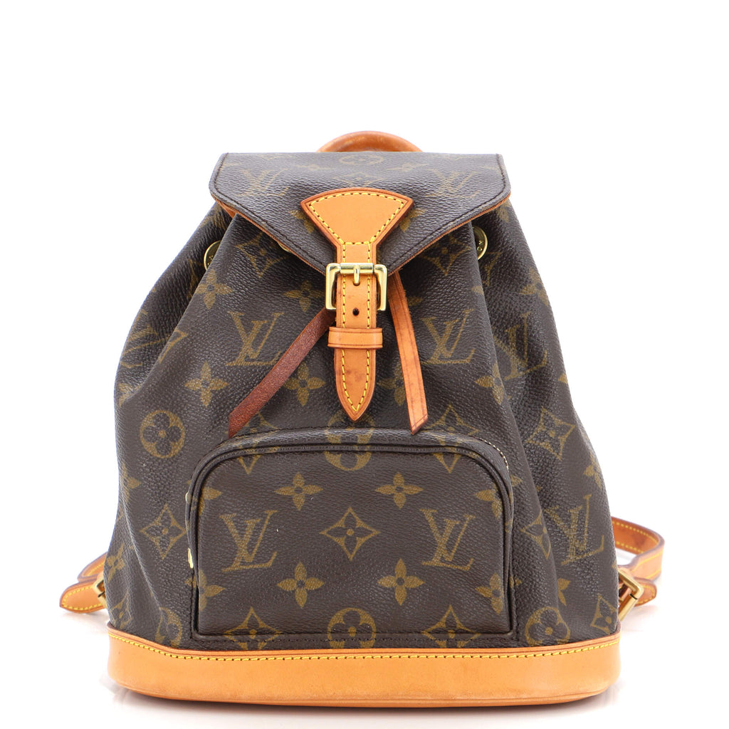 louis vuitton backpack used Louis Vuitton Vintage Montsouris Backpack Monogram Canvas PM 230417