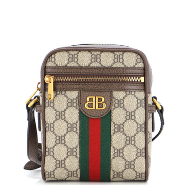 Balenciaga x Gucci The Hacker Project Zip Messenger Bag BB Coated Canvas Mini