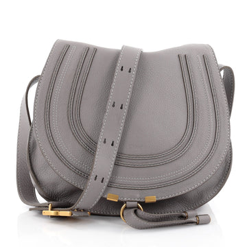 Chloe Marcie Crossbody Bag Leather Medium Gray 2304501