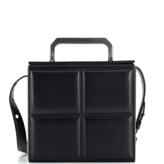 Bottega Veneta Trunk Top Handle Messenger Bag Padded Maxi Leather Mini