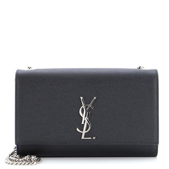 Saint Laurent Classic Monogram Crossbody Bag Grainy Leather Medium