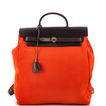 Hermes Herbag A Dos Backpack Toile