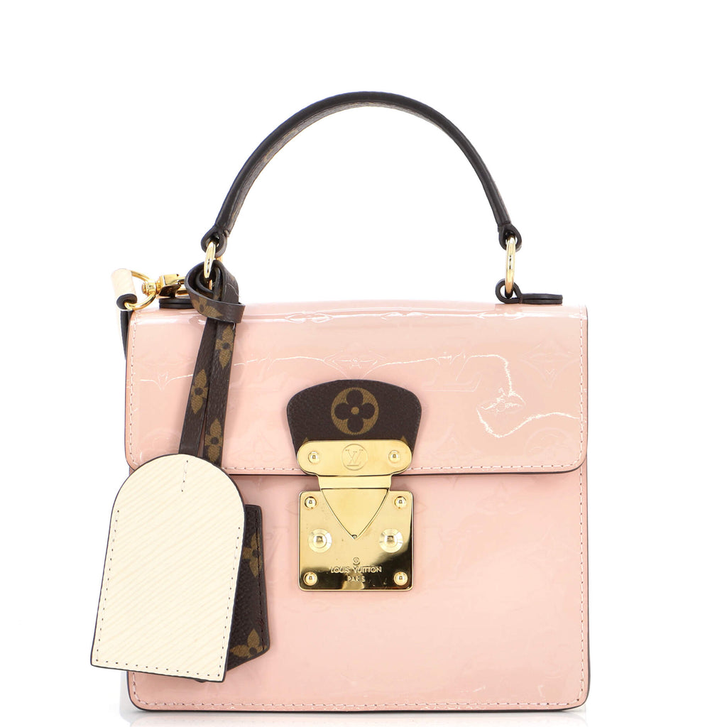 Louis Vuitton Spring Street NM Handbag Monogram Vernis with Monogram Canvas  and Epi Leather Brown 2046201