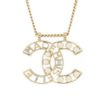 Chanel CC Madamoiselle Necklace Metal with Faux Pearls and Crystals