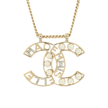 Chanel CC Madamoiselle Necklace Metal with Faux Pearls and Crystals