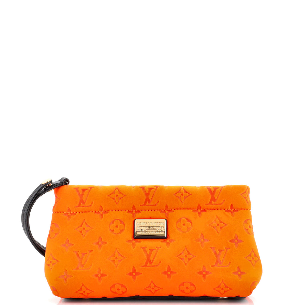 Louis Vuitton Scuba Clutch Monogram Embossed Neoprene Orange 23047472