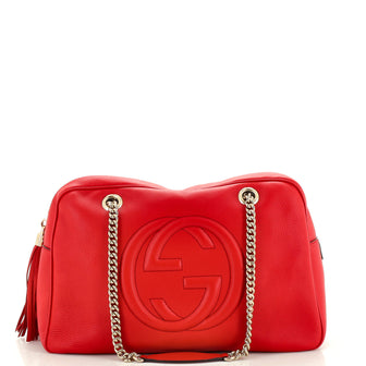 Gucci Soho Chain Zip Shoulder Bag Leather Medium