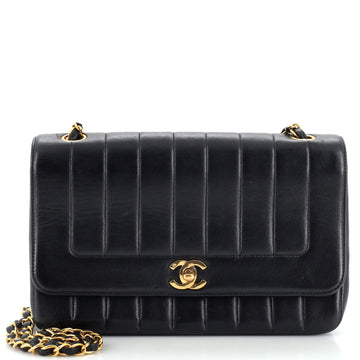 Chanel Vintage CC Chain Flap Bag Vertical Quilt Lambskin Medium