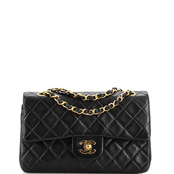 Chanel Vintage Classic Double Flap Bag Quilted Lambskin Small