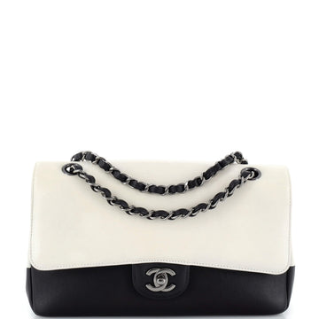 Chanel Bicolor Classic Duo Double Flap Bag Calfskin Medium
