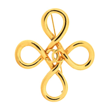 Chanel CC Infinity Brooch Metal
