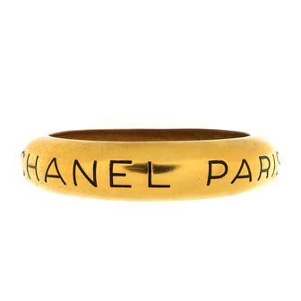 Chanel Vintage Logo Bangle Bracelet Metal