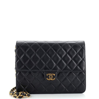 Chanel Vintage Clutch with Chain Quilted Leather Small