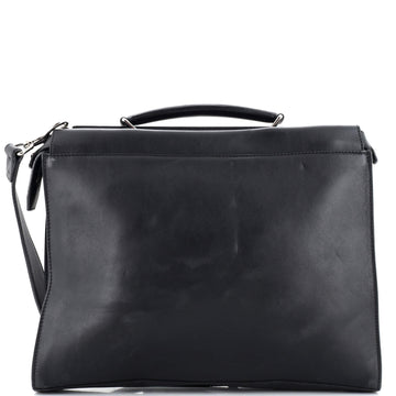 Fendi Peekaboo Fit Bag Leather with Zucca Embossed Leather Regular