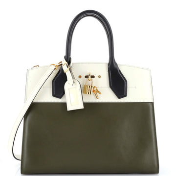 Louis Vuitton City Steamer Handbag Leather MM