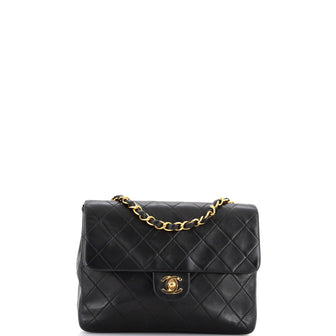 Chanel Vintage Square Classic Flap Bag Quilted Lambskin Small