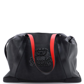 Christian Louboutin Bagdamon Boston Duffle Bag Leather Large