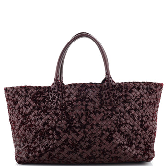 Bottega Veneta Cabat Tote Velours and Intrecciato Nappa Medium