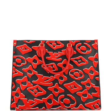 Louis Vuitton OnTheGo Tote Limited Edition Urs Fischer Tufted Monogram Canvas GM