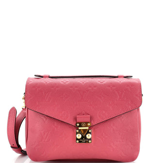 Louis Vuitton Pochette Metis Monogram Empreinte Leather Pink