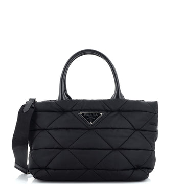 Prada Padded Tote Bag Quilted Re-Nylon with Leather Small