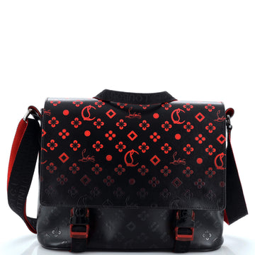 Christian Louboutin Loubiclic Messenger Bag Embossed Leather