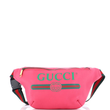 Gucci Logo Belt Bag Printed Leather Medium