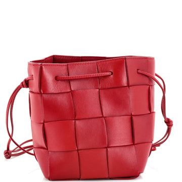 Bottega Veneta Cassette Bucket Bag Maxi Intrecciato Leather Small