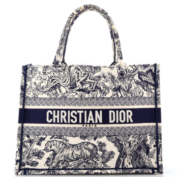 Christian Dior Book Tote Embroidered Canvas Medium
