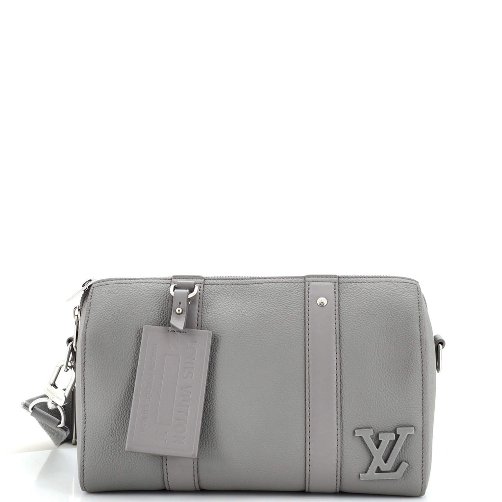 Louis Vuitton City Keepall Bag Limited Edition Aerogram Leather Black