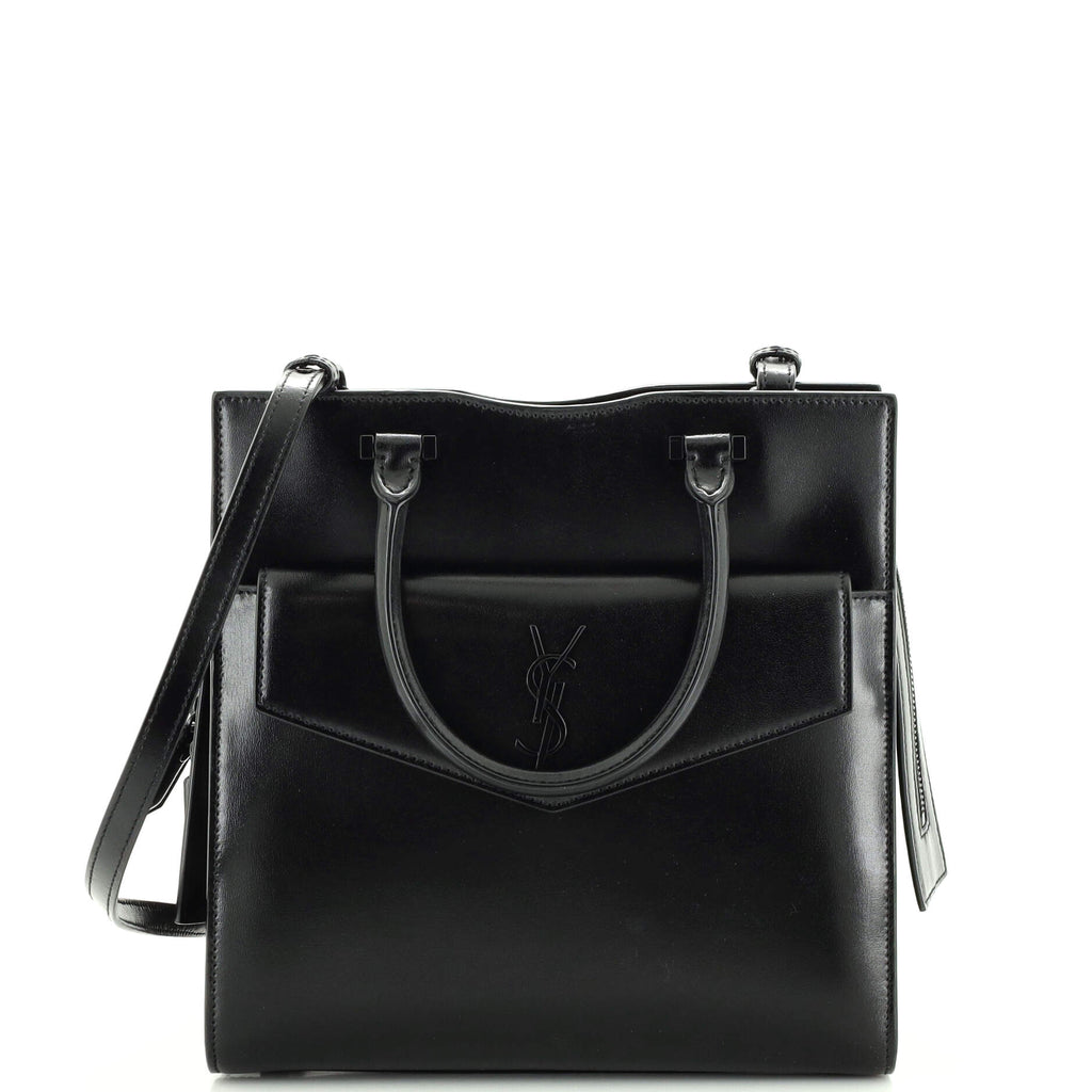 Saint Laurent Uptown Tote Leather Small Black 230485335