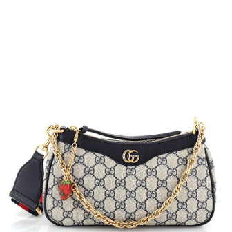 Gucci Ophidia Charm Shoulder Bag GG Coated Canvas Small