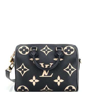 Louis Vuitton Speedy Bandouliere Bag Bicolor Monogram Empreinte Giant 25