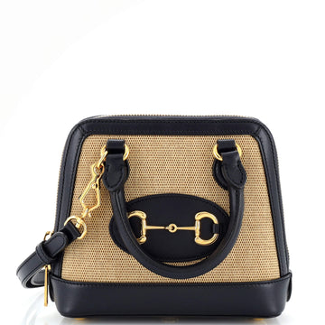 Gucci Horsebit 1955 Top Handle Bag Canvas Mini