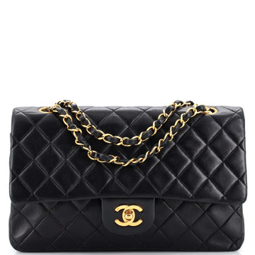 Chanel Vintage Classic Double Flap Bag Quilted Lambskin Medium
