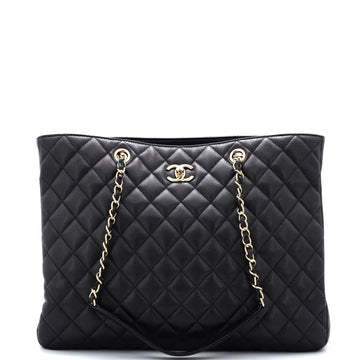 Chanel Classic CC Shopping Tote Quilted Caviar Large